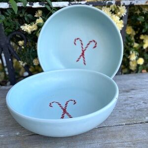 CMG pale blue stoneware cereal bowls set of 2